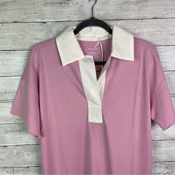 Everlane Organic Cotton Polo Dress Mauve Size Small - Picture 7 of 7